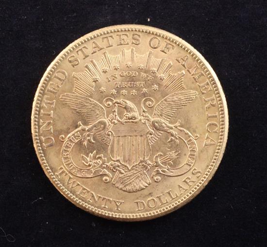 A USA 1904 gold 20 dollars,